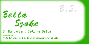 bella szoke business card